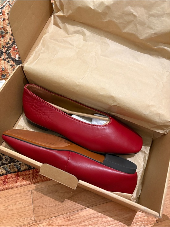 Madewell Shoes - Madewell Mylie Ballet Flats in Leather - Wild Cranberry (Size 8.5) New in box